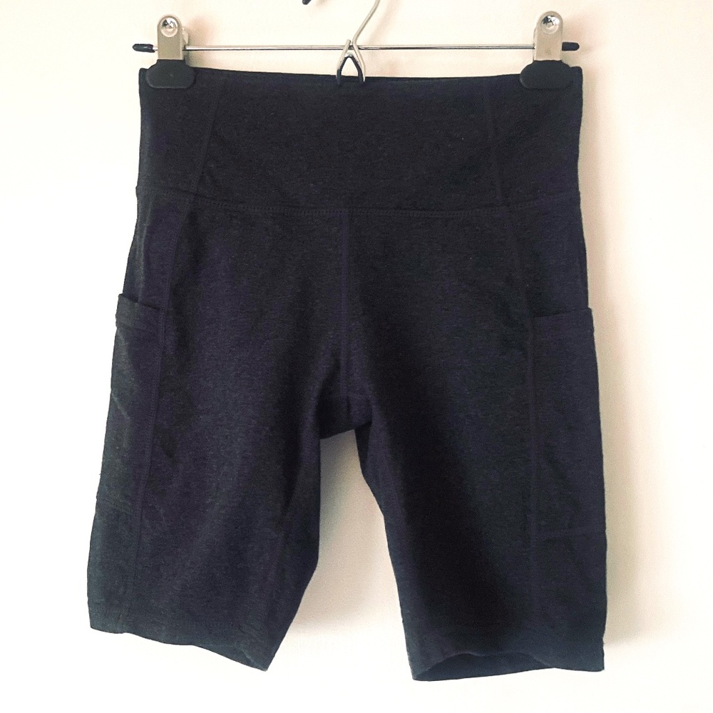 Baleaf S Charcoal Gray High Waist 8" Biker Shorts